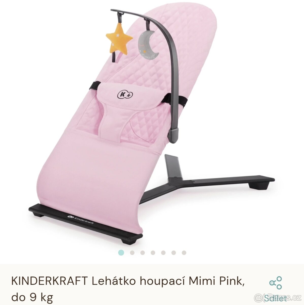 KINDERKRAFT Lehátko houpací Mimi Pink, do 9 kg