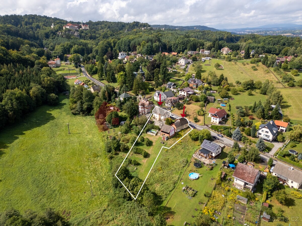 Prodej penzionu s rodinným domem, stodolou a pozemkem – Hrub