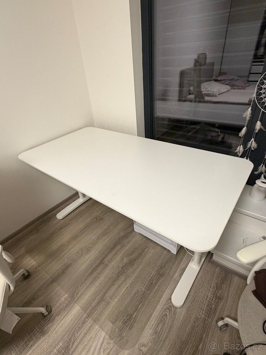 IKEA TROTTEN – psací stůl 160×80 cm – bílý