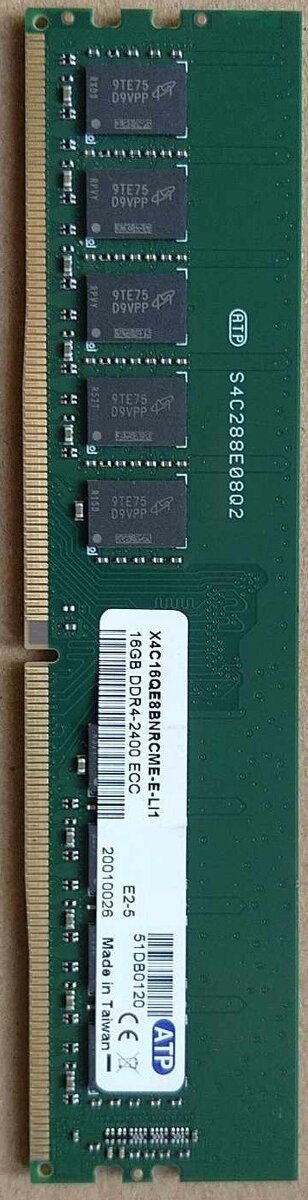 ATP 16GB DDR4 udimm ECC nonREG