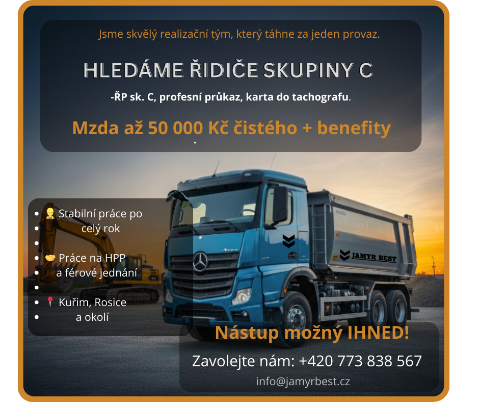 HLEDÁME ŘIDIČE SKUPINY C