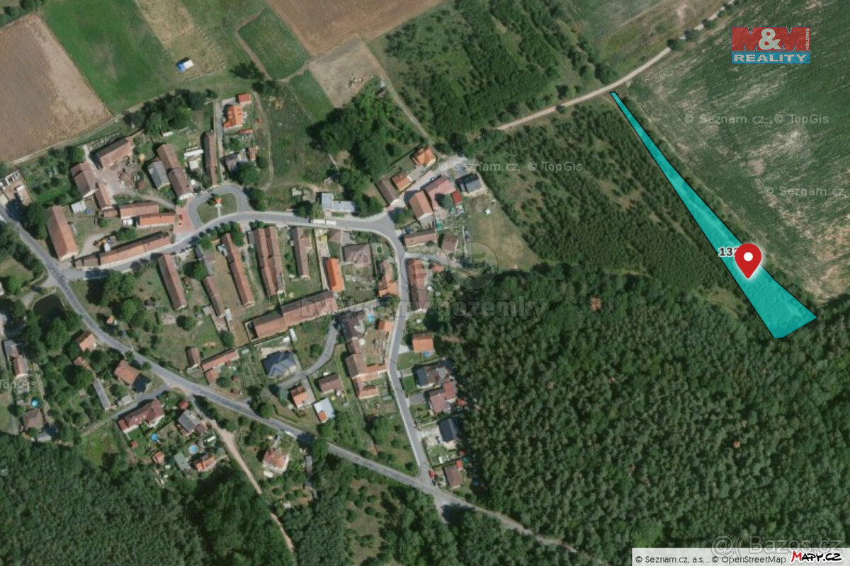 Prodej pole, 3092 m², Zbůch