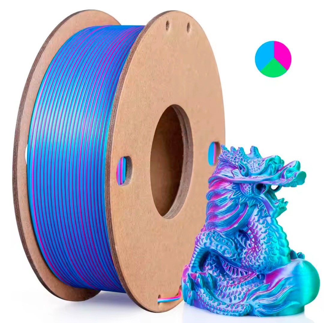 Filament PLA silk 0,25kg, 1,75mm trikolor
