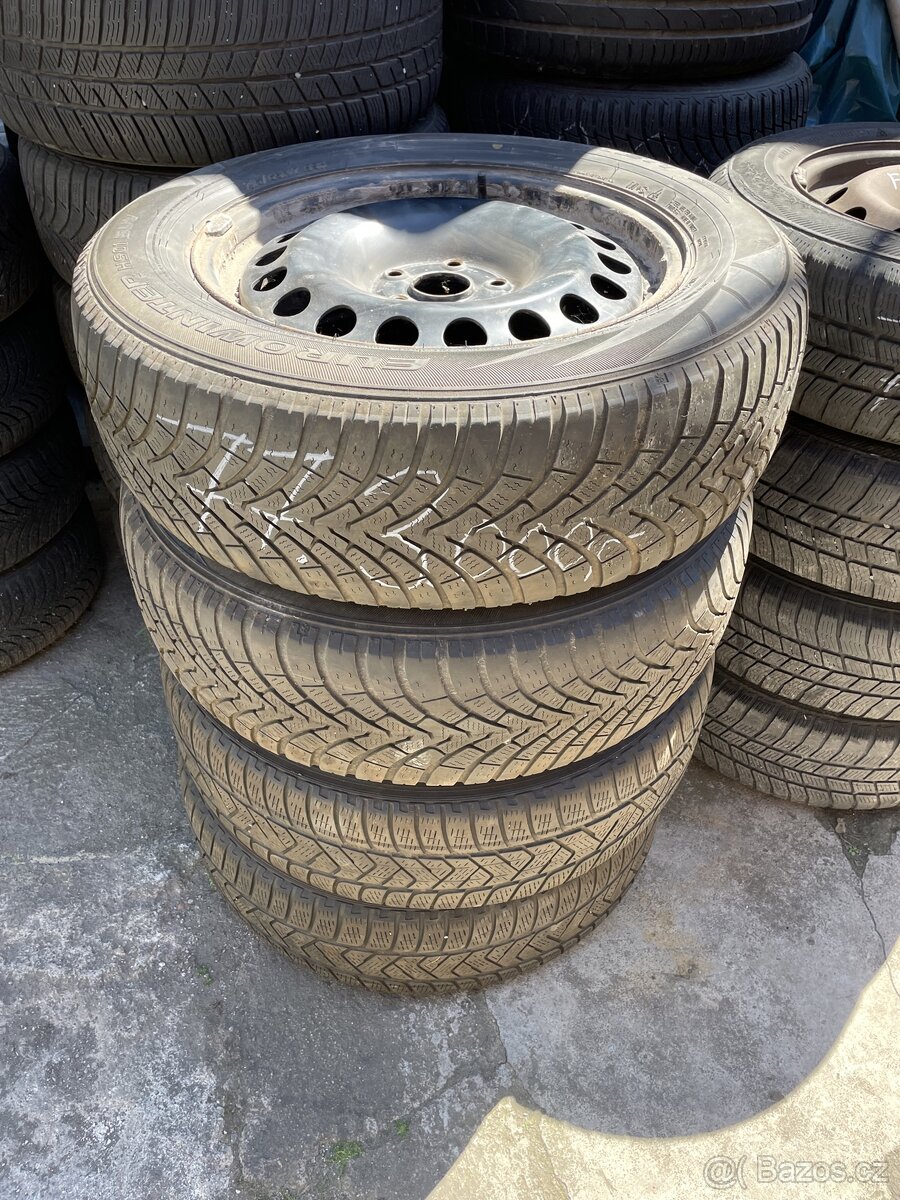 Plech disky 5x112 včetně zimních pneu 215/65R17
