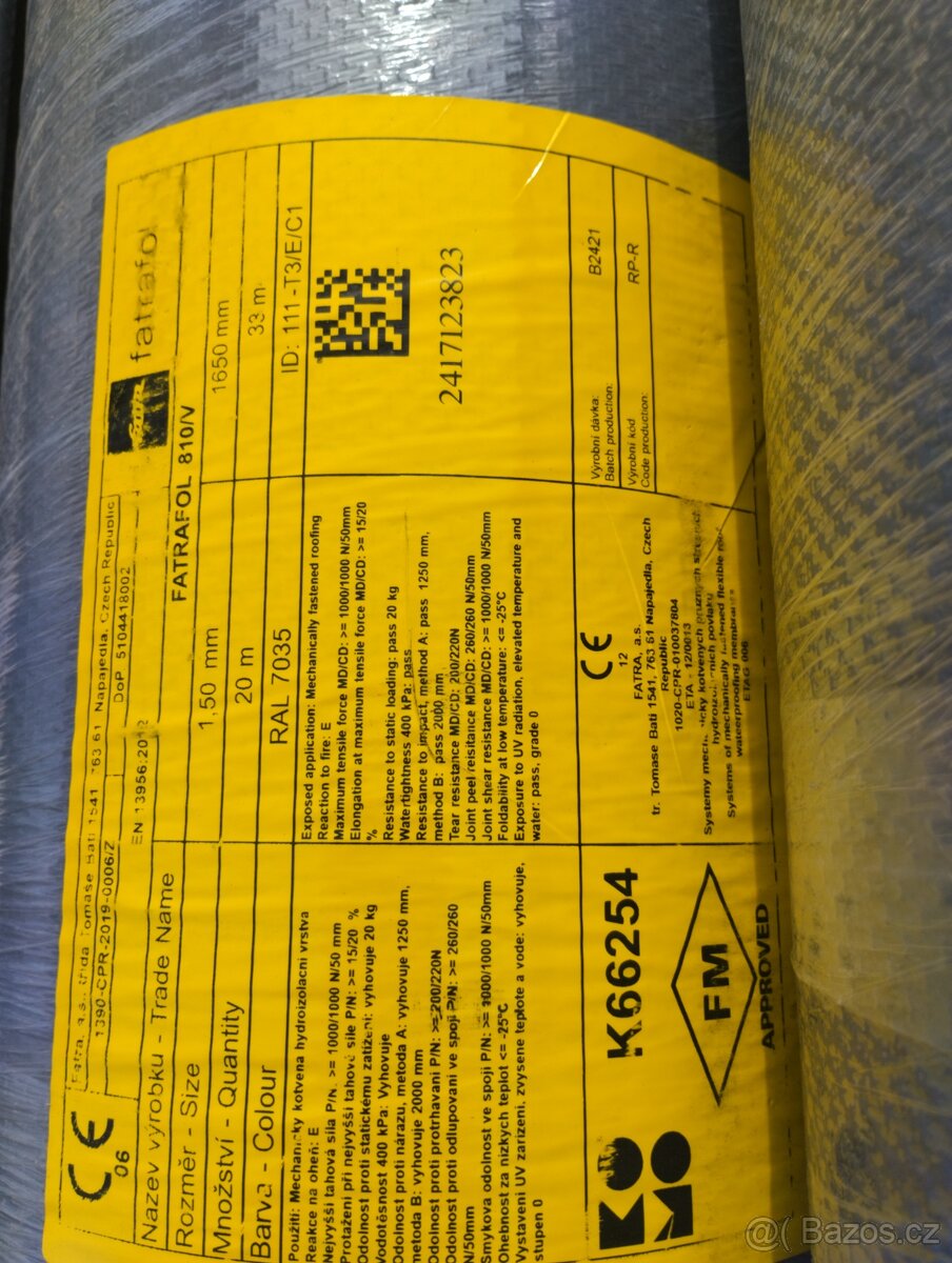 Fatrafol 810V. PVC střešní krytina Fatrafol 810V