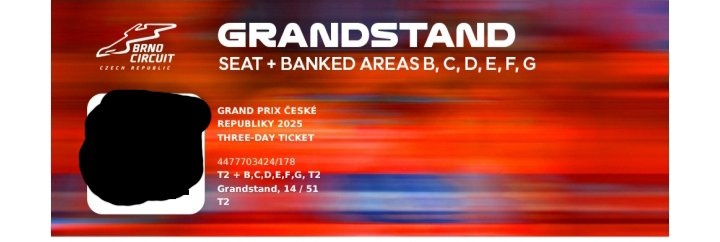 2x vstupenka Moto GP Brno