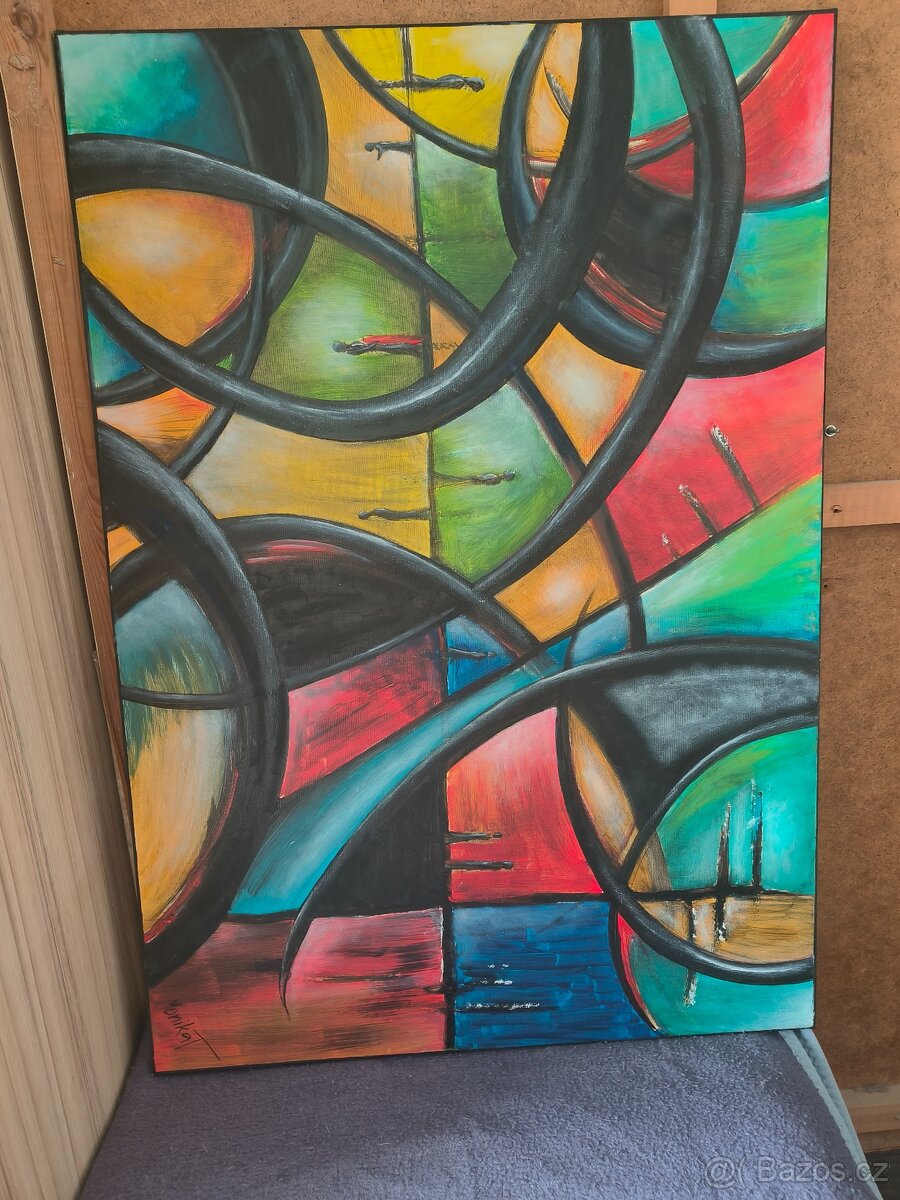 Abstraktní akrylový obraz – originál od umělkyně Moniky T.