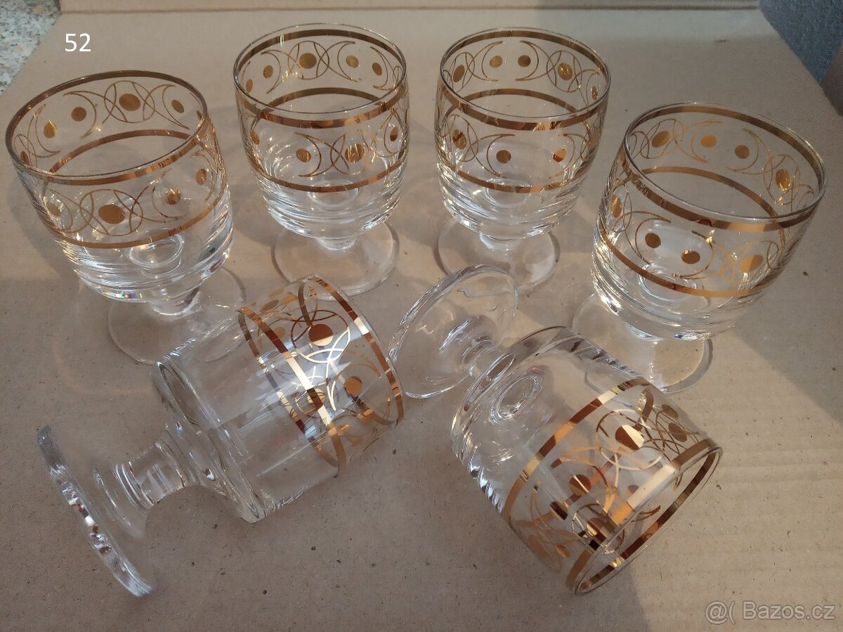 Pozlacené skleničky