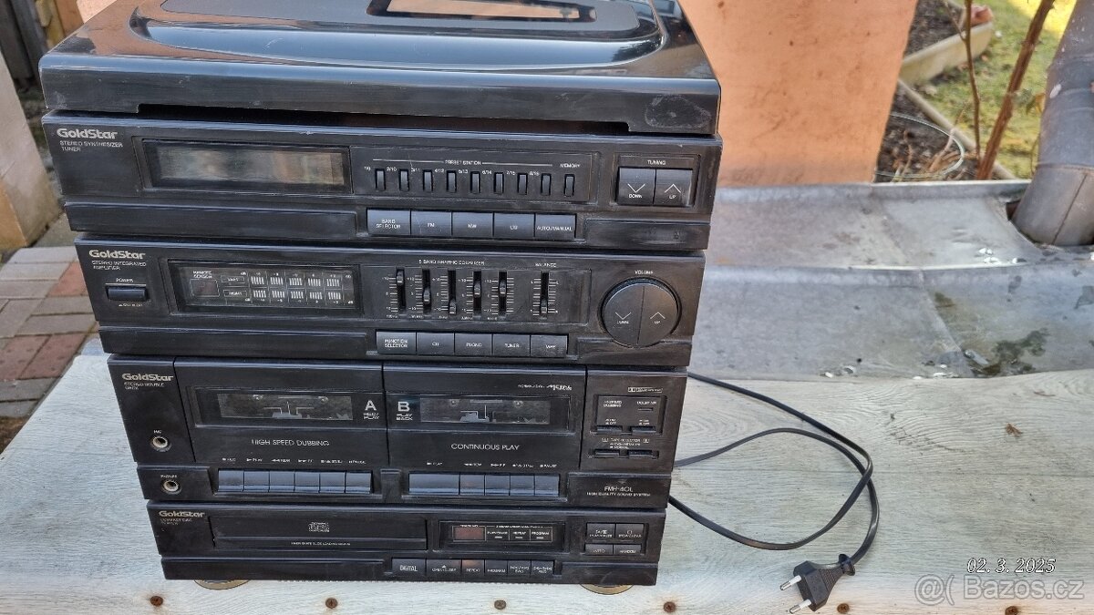 RETRO Hifi věž GoldStar