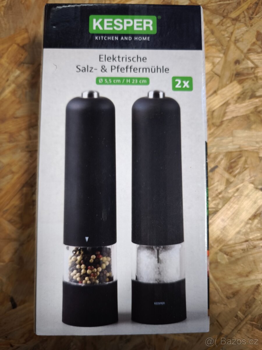 Elektrický mlýnek na sůl a pepř KESPER