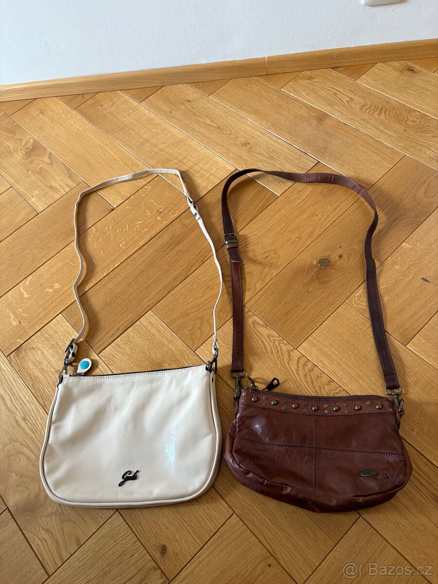2 kožené značkové crossbody kabelky