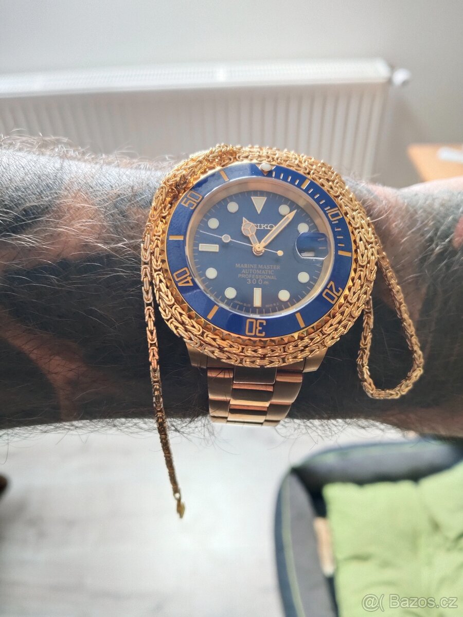 Seiko submariner mod gold