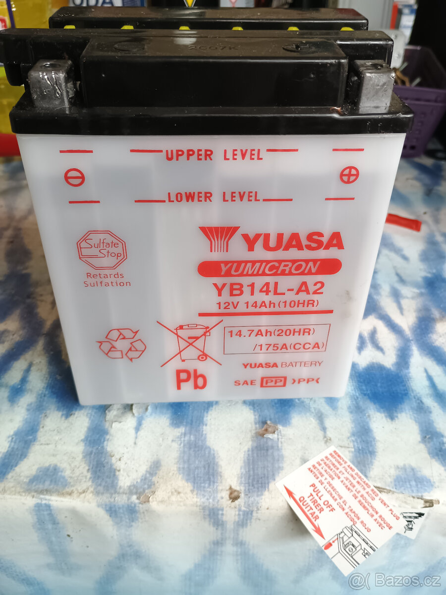 Prodám motobaterii YUASA YB14L-A2