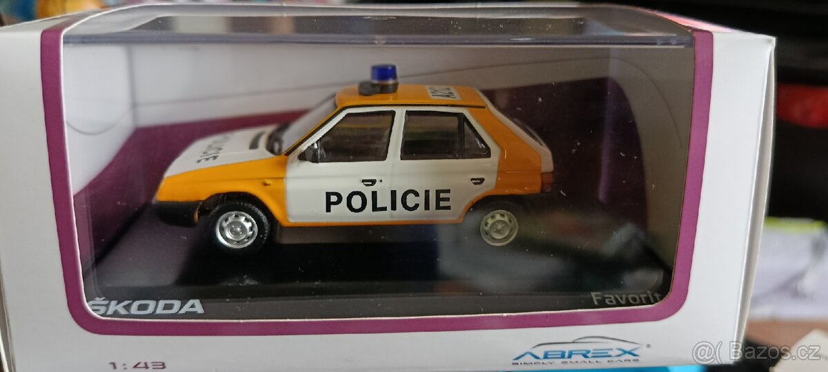 Škoda Favorit 136L Policie ČSFR Abrex 1:43