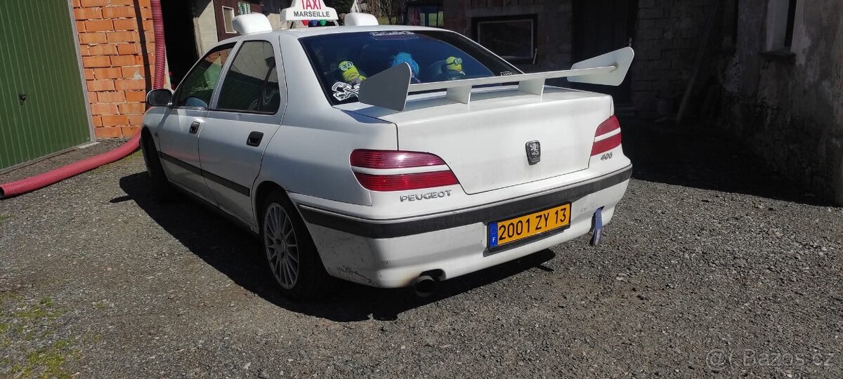 Peugeot 406, spoiler, zadní kapota, křídlo