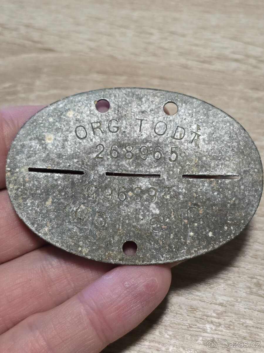 Německá ID známka - ORGANIZACE TODT