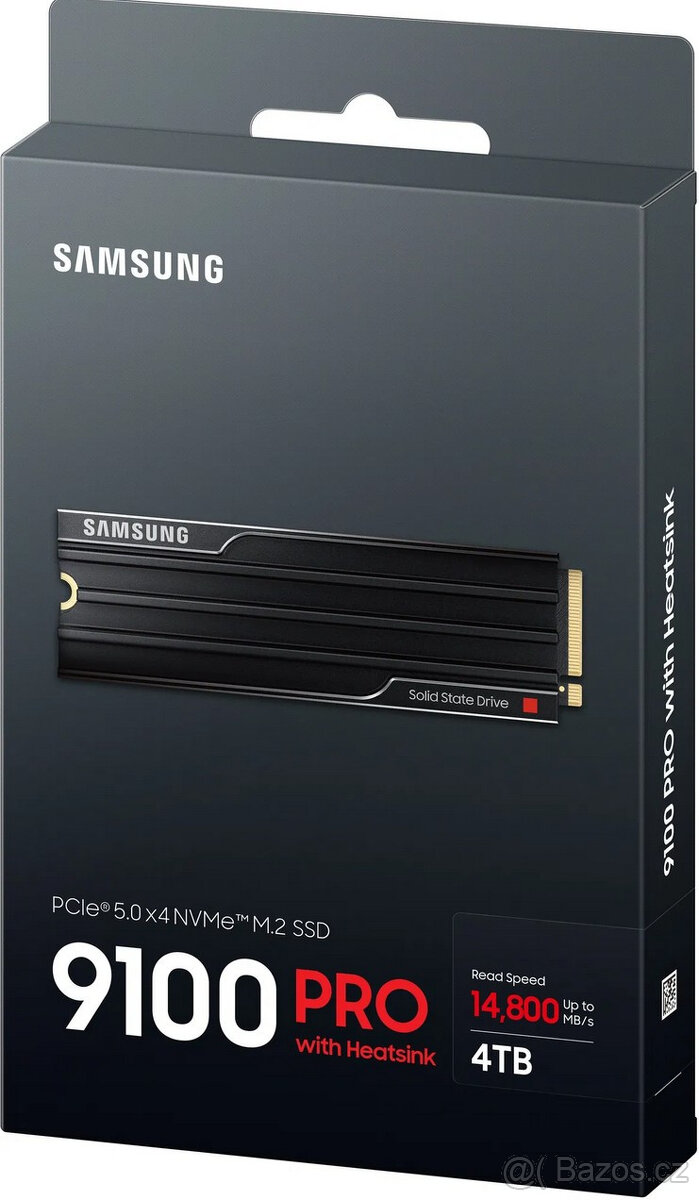 Samsung 9100 PRO Heatsink PCIe®5.0 NVMe M.2 SSD 4 TB - Nový