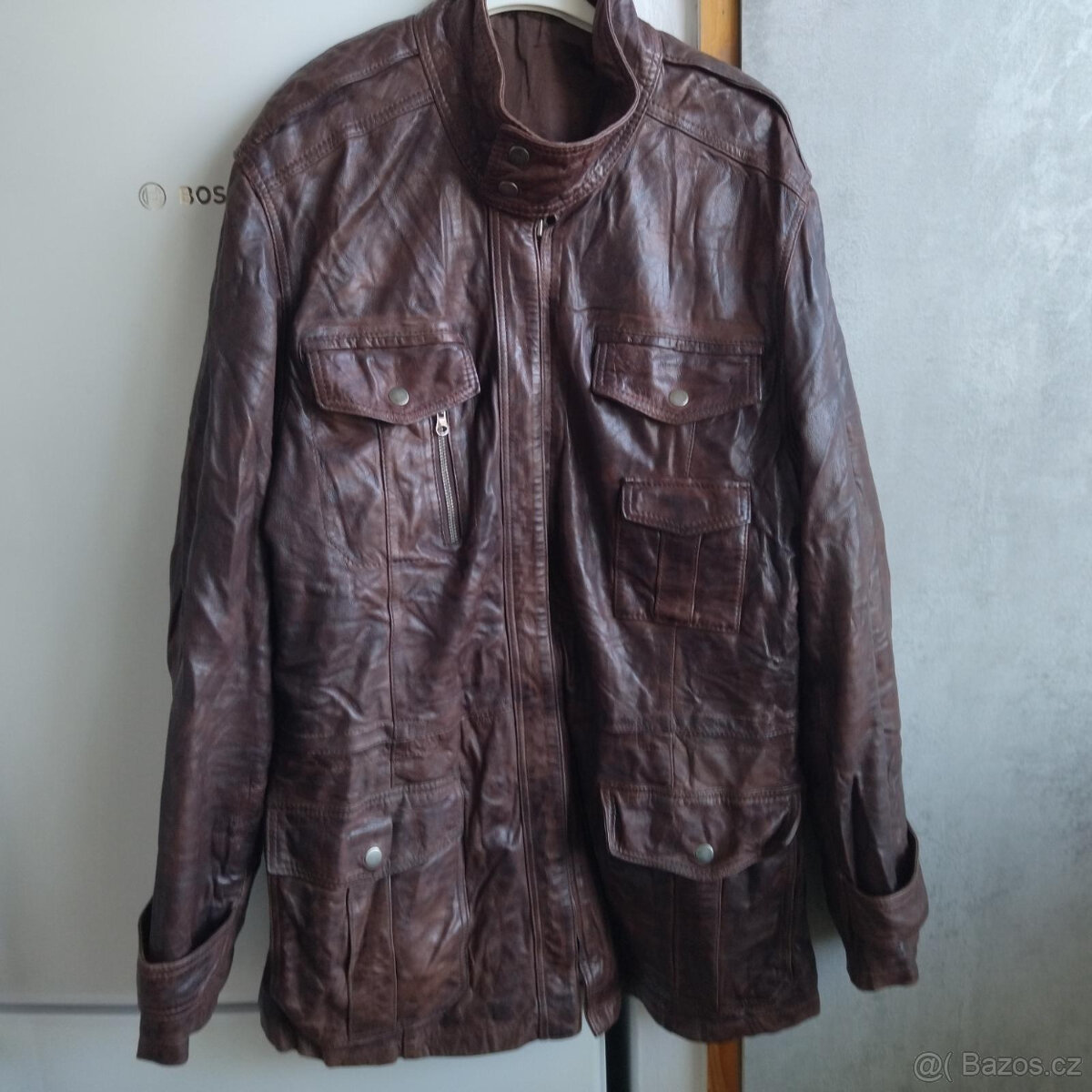 Bertoni delší pánská kožená bunda vel XL