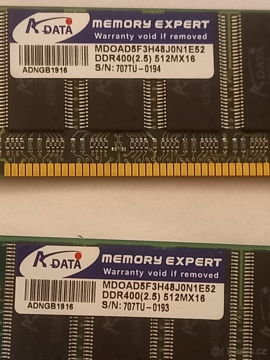 Paměť RAM DDR400 2 x 512 DDR400 MX16