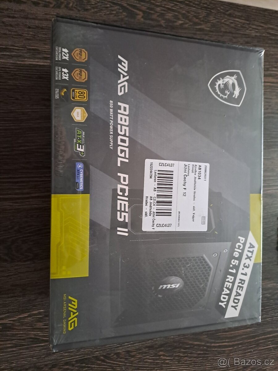 Nový, nerozbalený PC zdroj MAG A850GL PCIE5 II