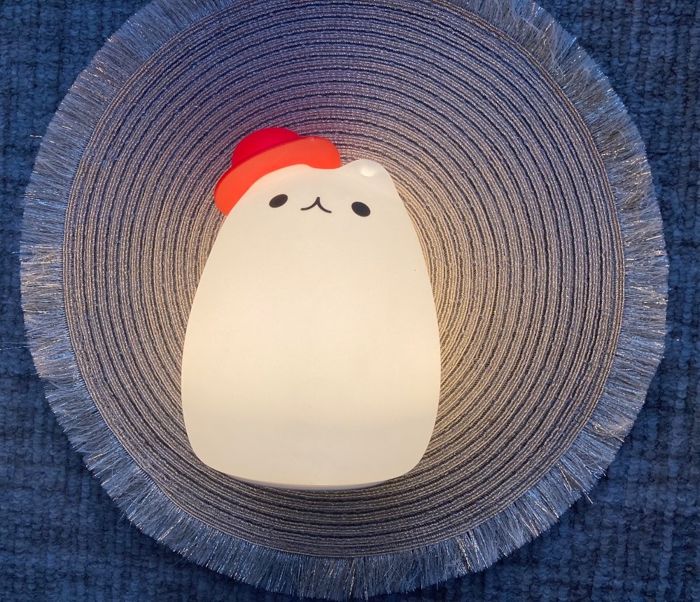 Dětská nová lampička Kočka - mění barvy, USB nabití