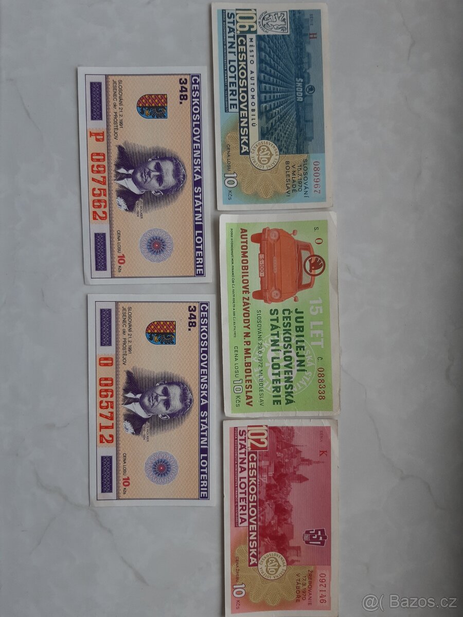 Historické výherní losy