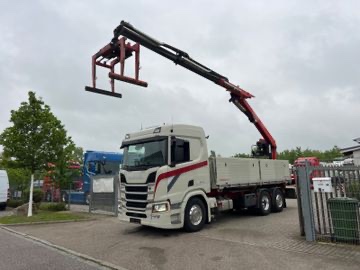 Scania R500 / 2stranný sklápěč / jeřáb Fassi 215