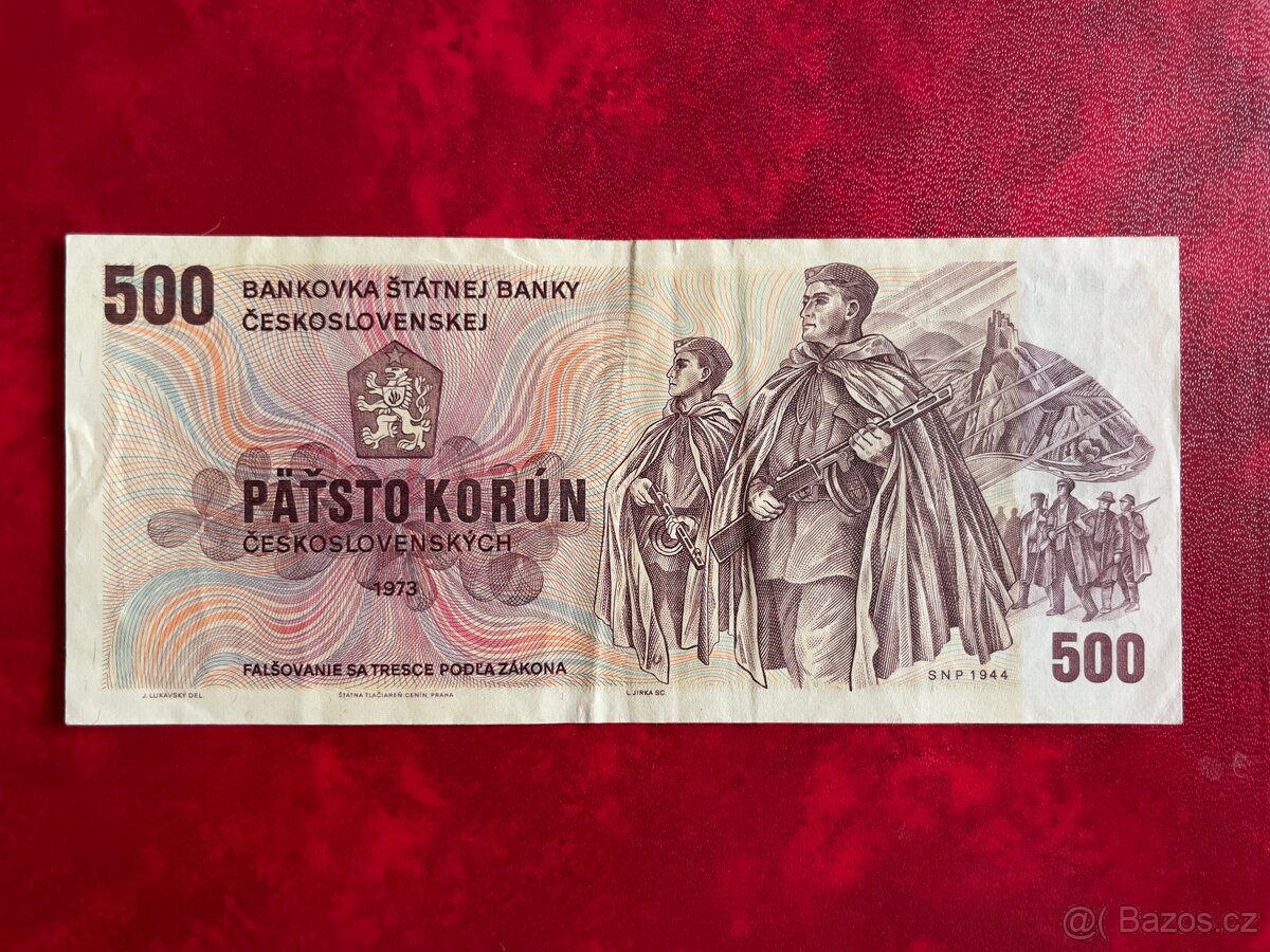 Bankovka 500 Kčs 1973