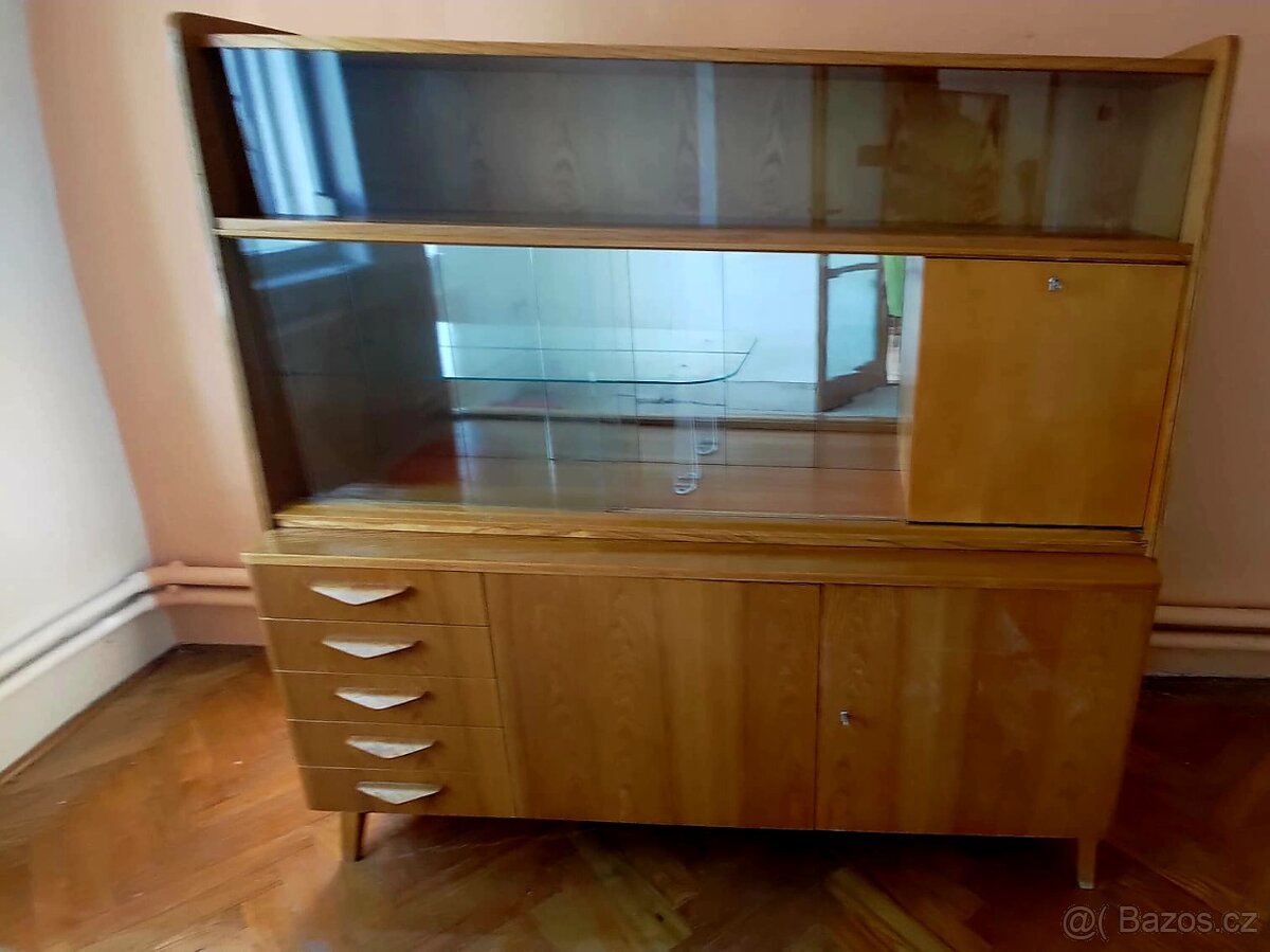 Retro sekretář,  bar Tatra nábytok