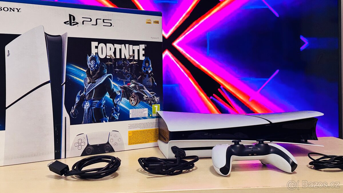 PS5 Slim 1TB + Fortnite + Kingdom Come – Záruka, TOP stav