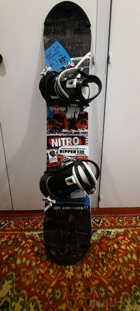Snowboard Nitro 132 cm + boty Salomon