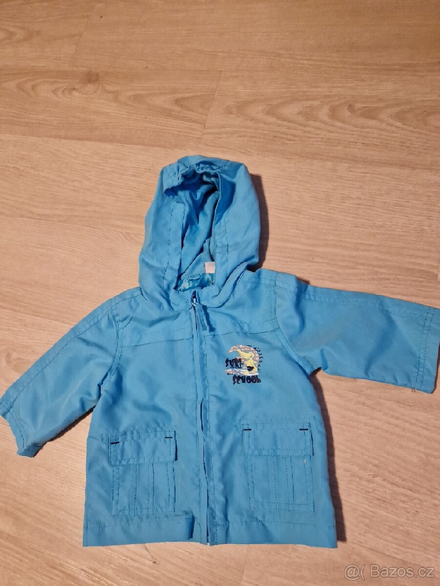 Podzimni bunda modrá vel. 68 ( 4-6 měsíců)