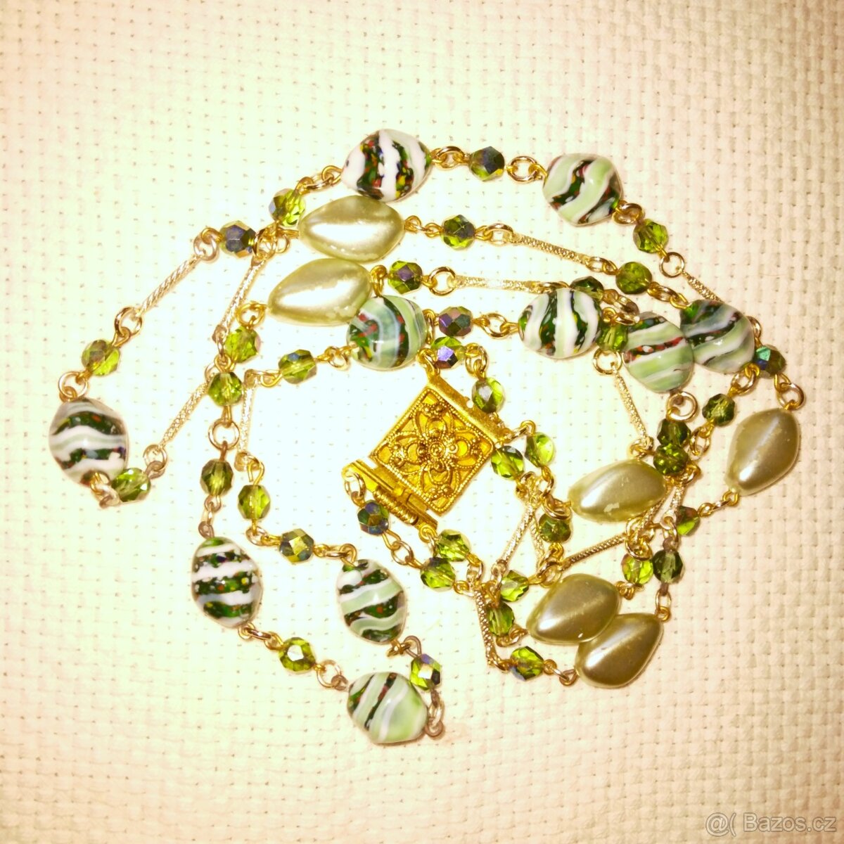 Náhrdelník dvouřadý jablonecká bižuterie