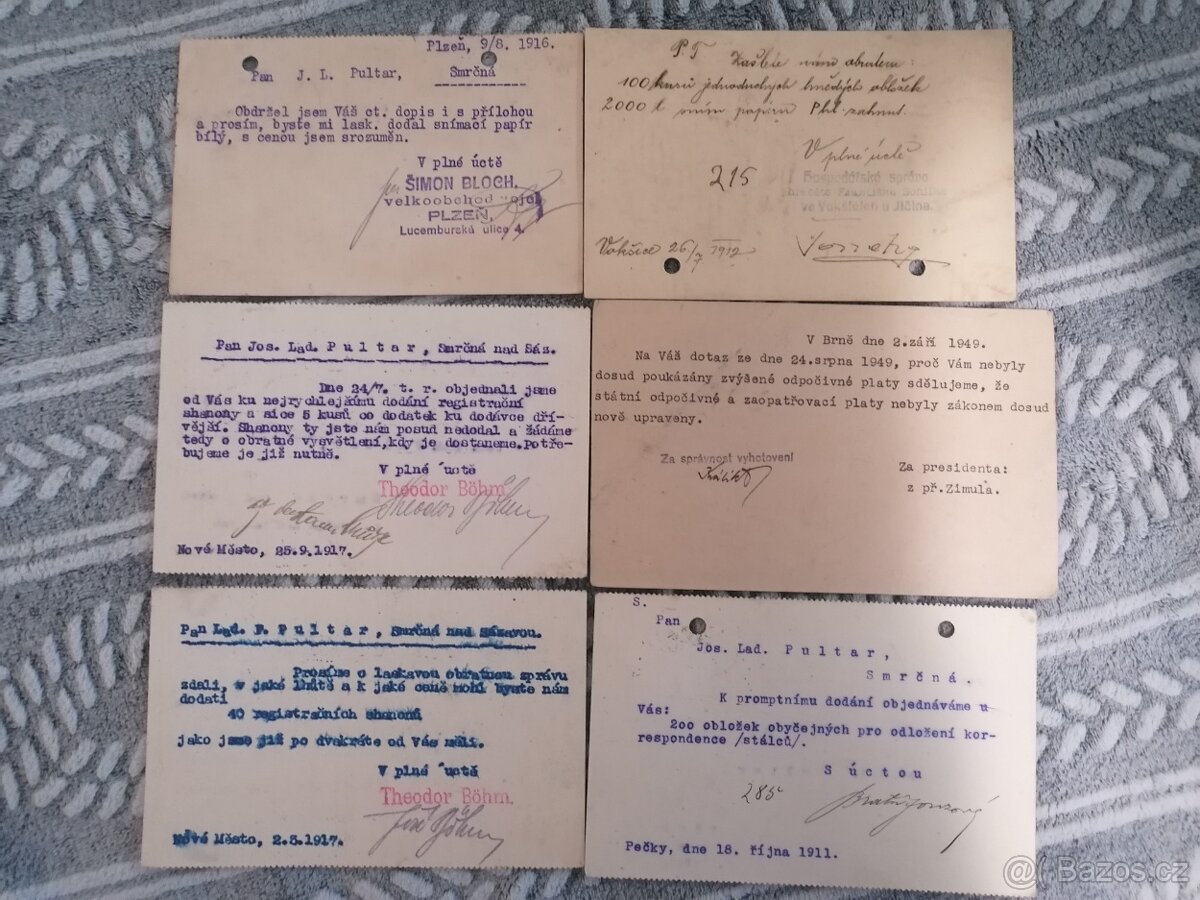 Staré dopisnice 12ks.