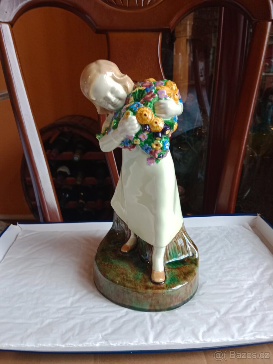 Pěkná, stará vzácná keramická soška -Wiener Werkstätte,