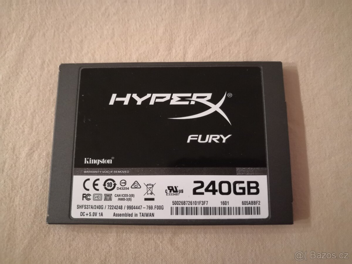 SSD disk HyperX Fury 240 Gb