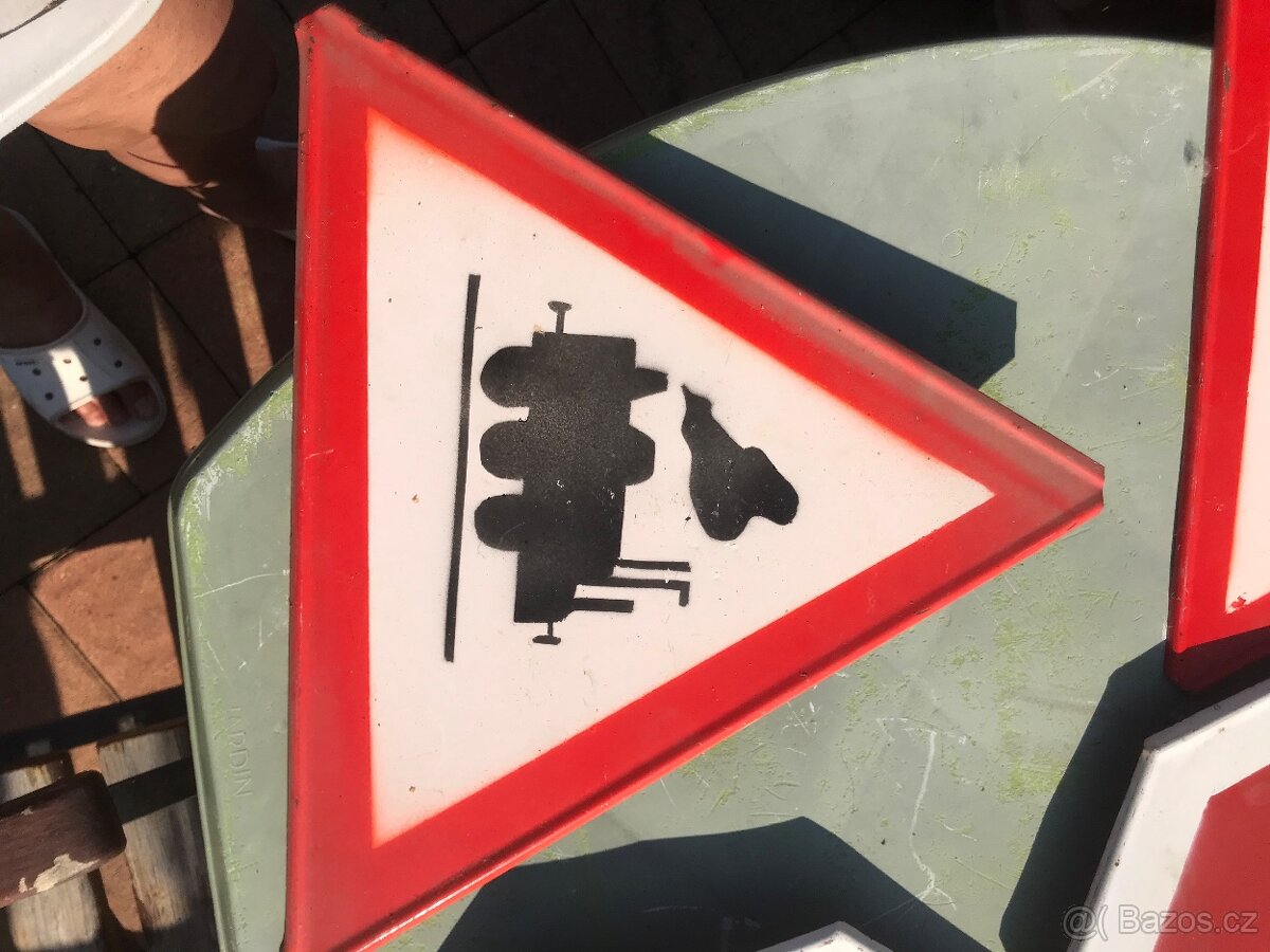 Značka trojúhelník s vlakem