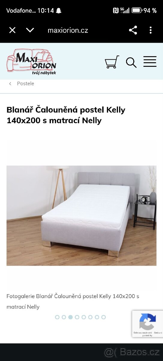 Postel 140x200 Blanář čalouněná postel Kelly
