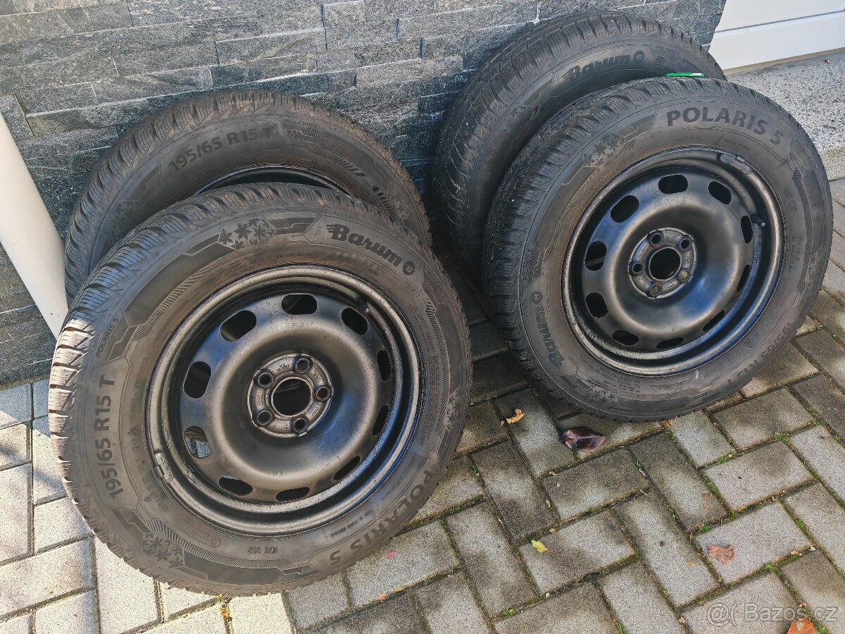Zimní sada Octavia I. 5x100 195/65 r15 Barum Polaris 5