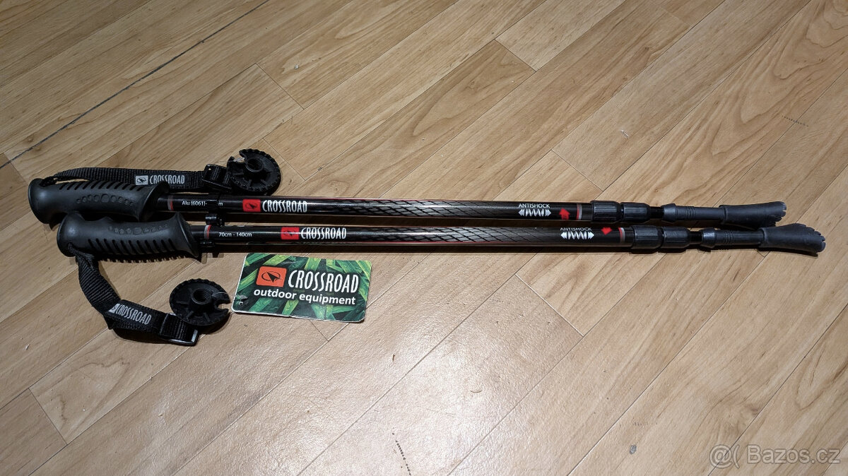 Crossroad MARABU - Třídílné trekové hole (hliník) NOVÉ