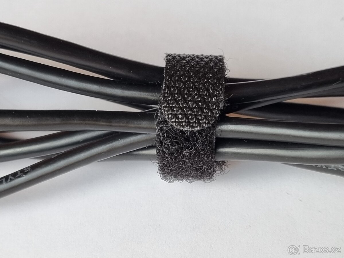 Suchý zip 10x1 cm na kabely vázací program s očkem 10ks