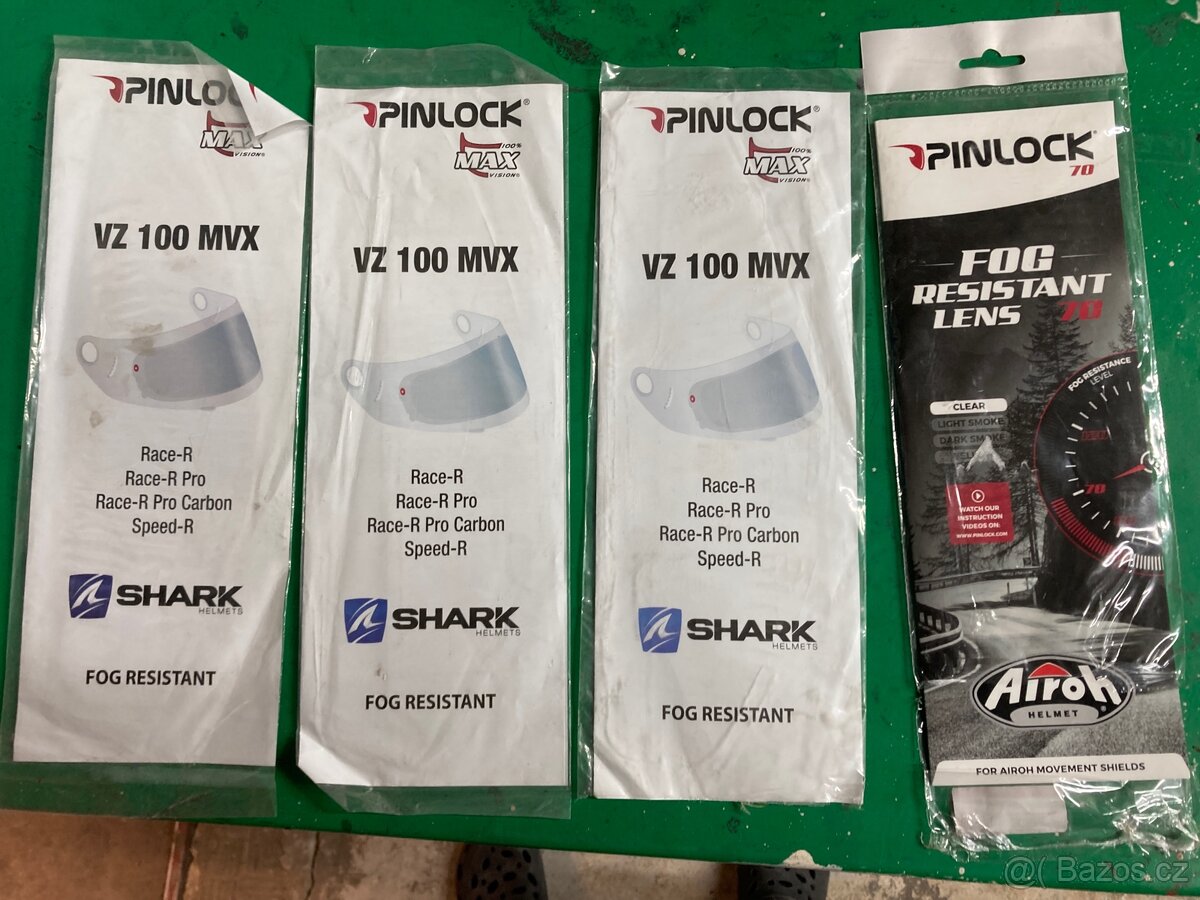 Pinlock fólie do helem Shark a Airoh. Cena za kus