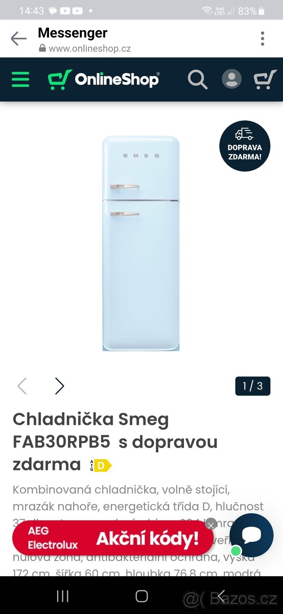 Lednice smeg retro