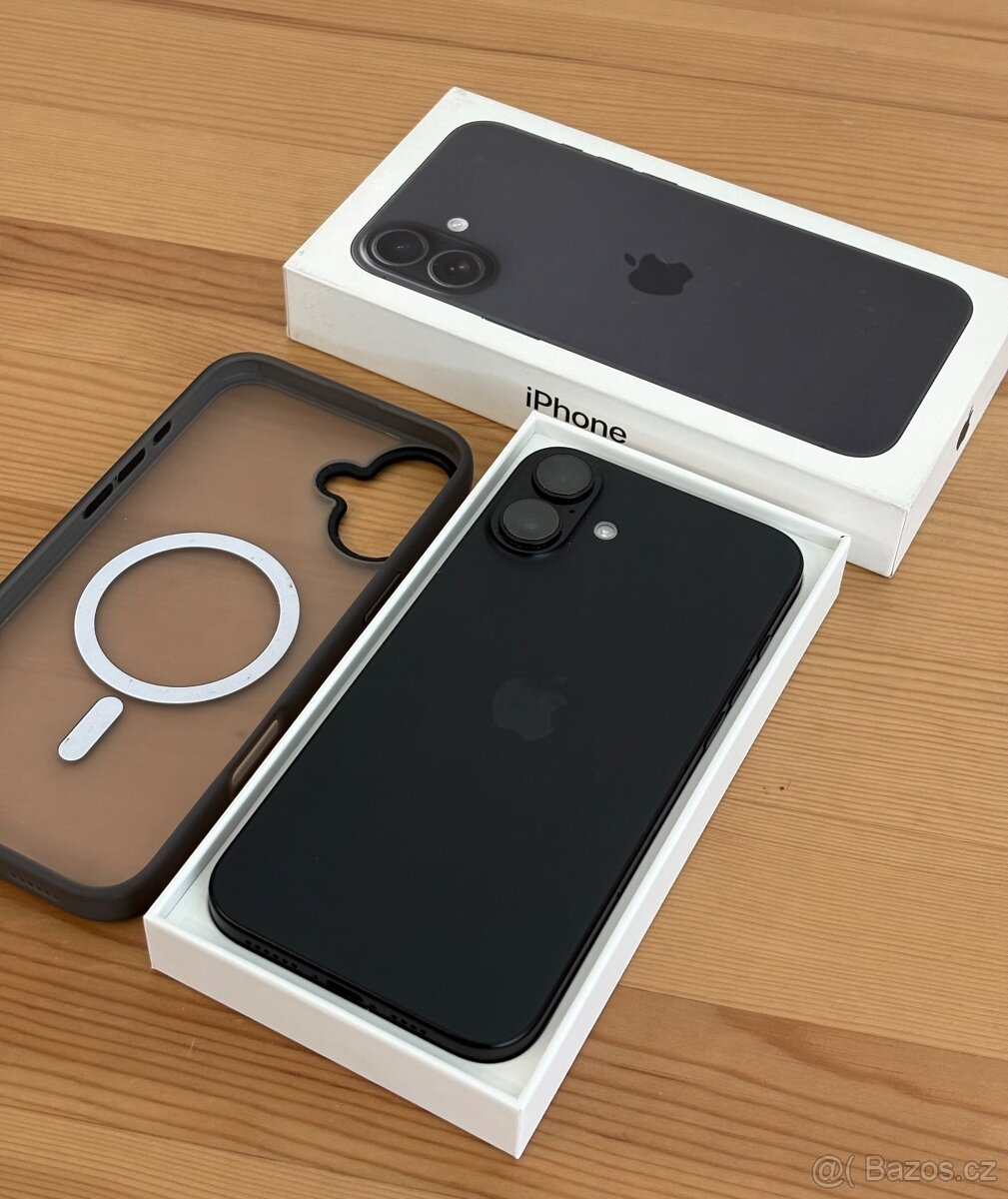 iPhone 16 Plus 128 gb černý, TOP STAV