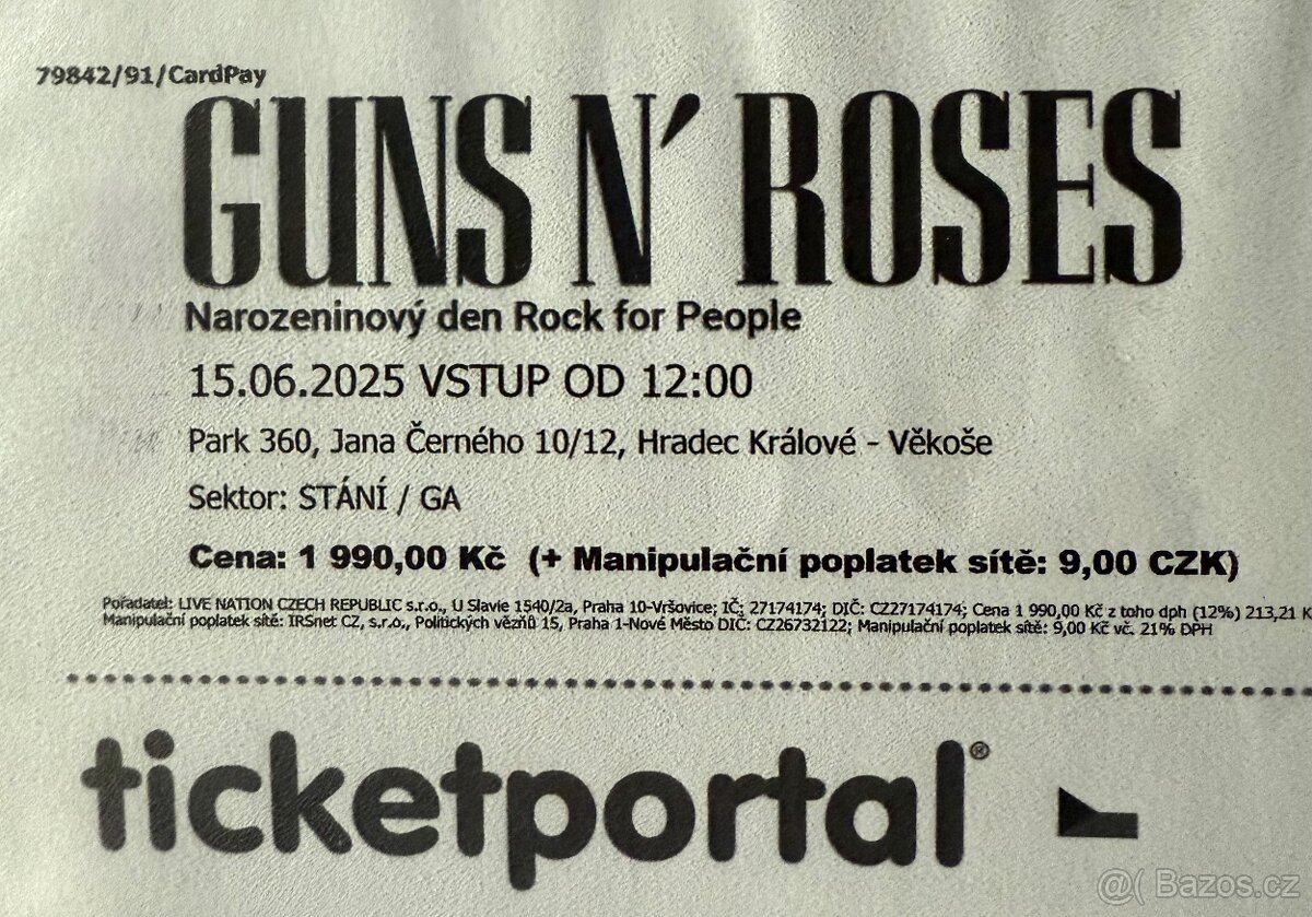 GUNS N’ ROSES 15.6.2025 Hradec Králové