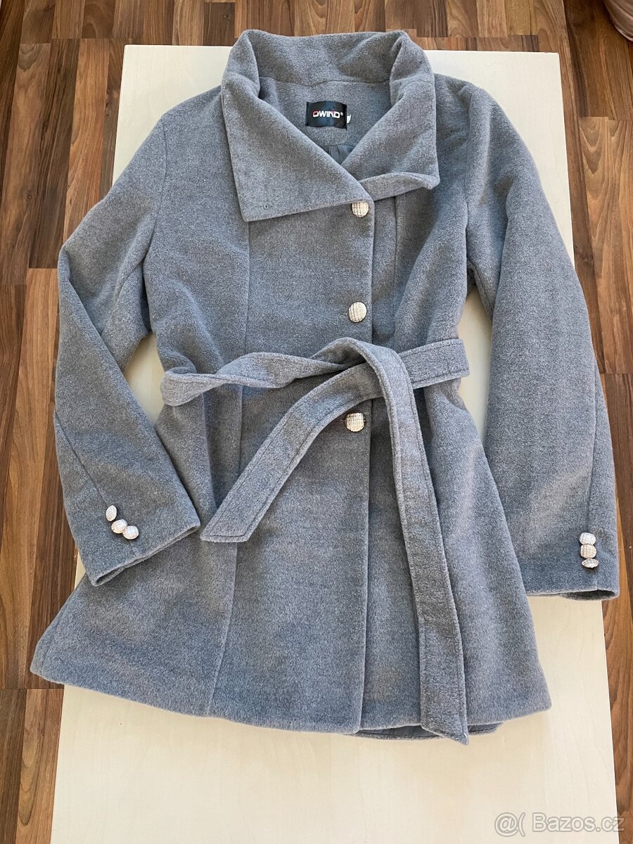 Teplý šedý kabátek, vel XXL ale spíše M/L, Owind