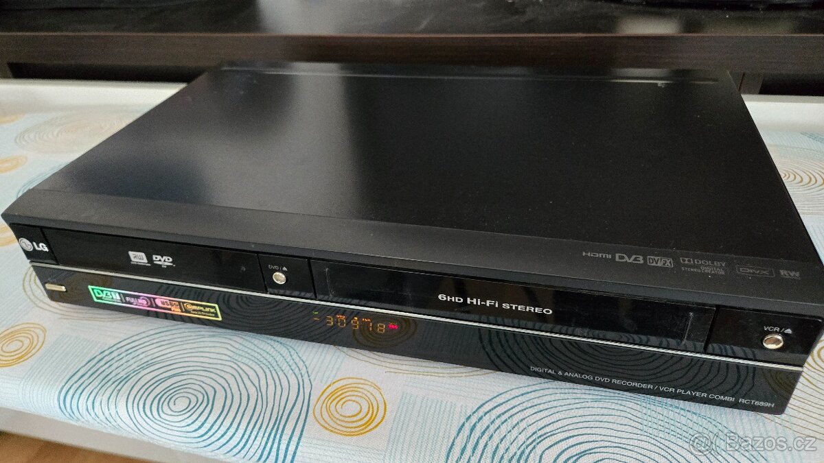 COMBO-LG RCT689H-DVD rekordér+VHS video- Kopíruje VHS na DVD