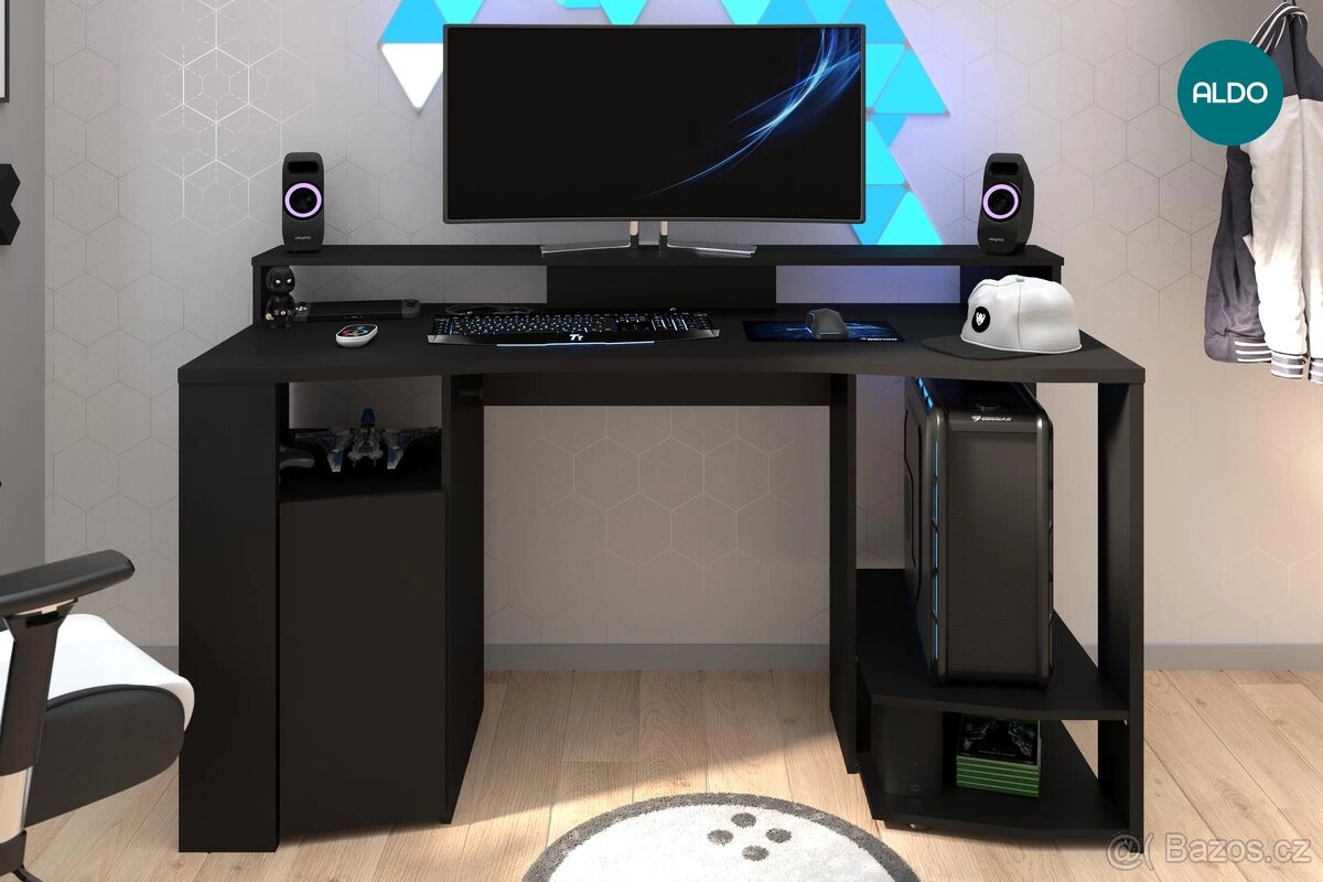 počítačový stůl s led osvětlením