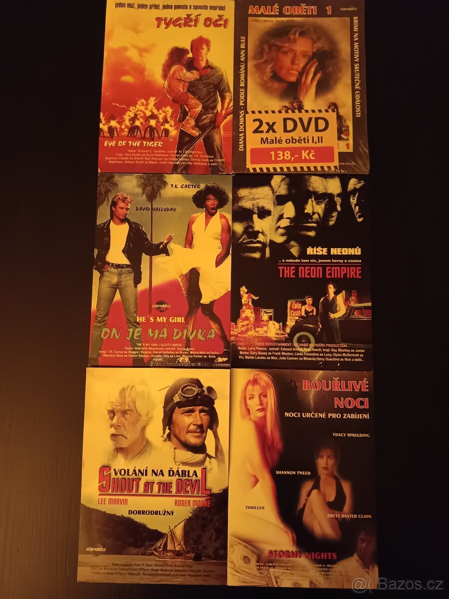 6x DVD s filmy z 80. let