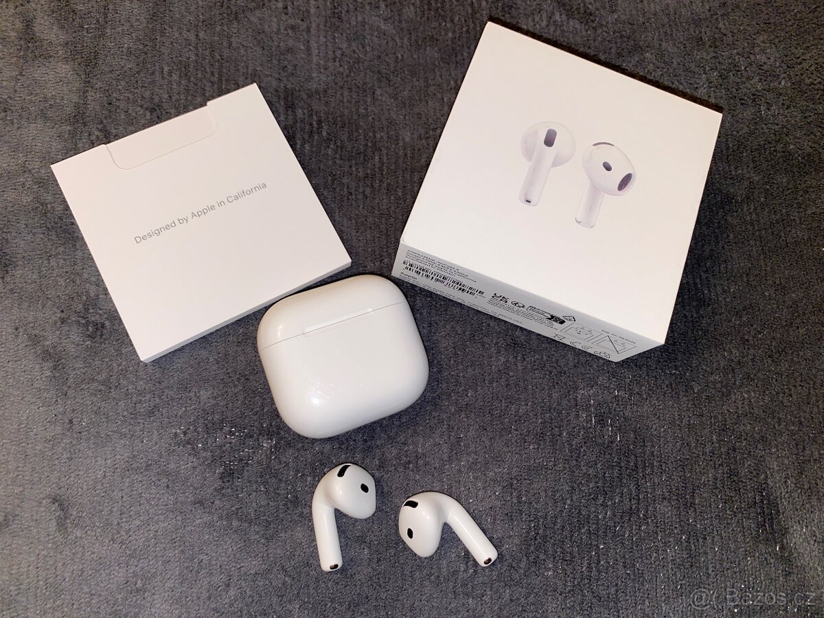 Prodám Apple AirPods 4 v záruce 22 měs.